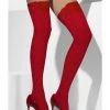 Smiffys Accessories Sheer Hold-Ups Red