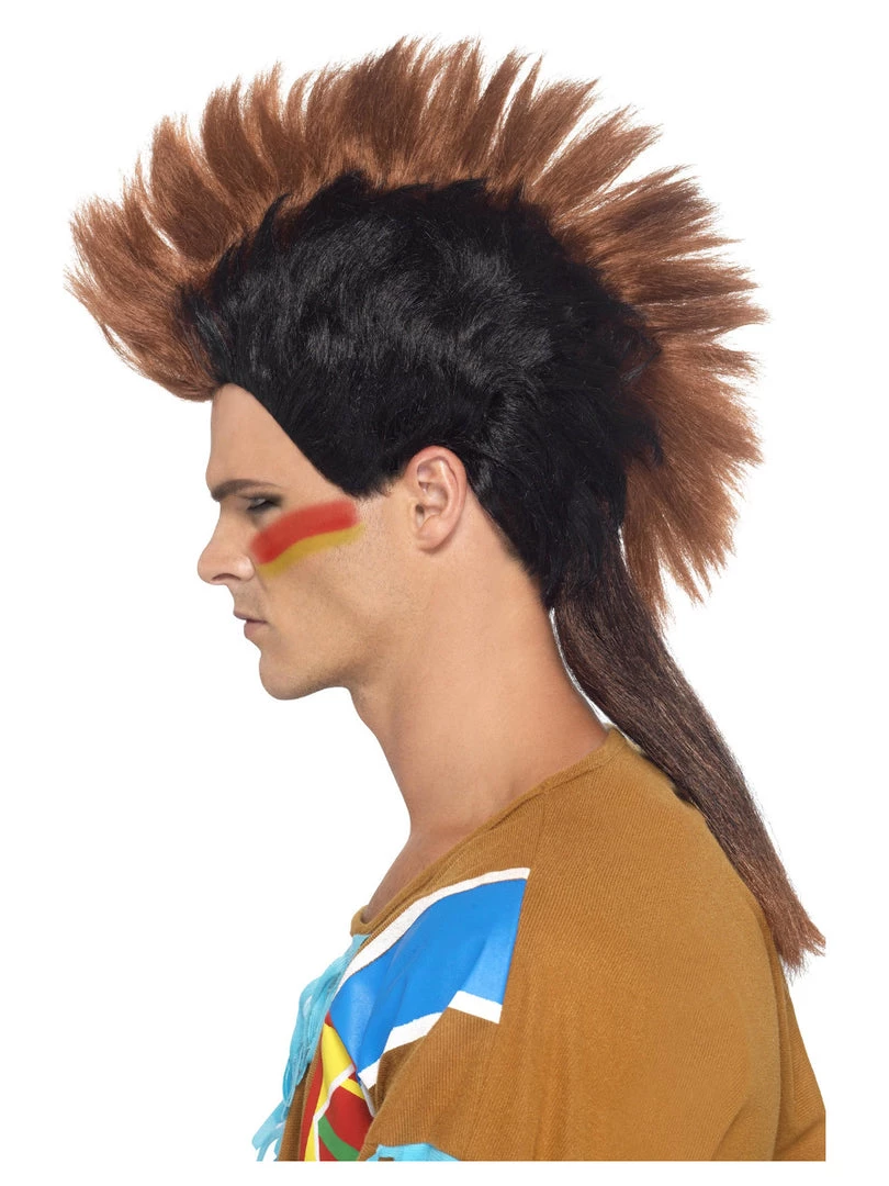Smiffys Accessories Men's Native American Inspired Male Mohican Wig 4 Smiffys Accessories Men's Native American Inspired Male Mohican Wig