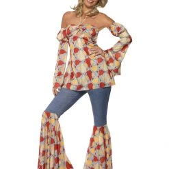 Smiffys Adult Costumes Women's Vintage Hippy 1970s Costume