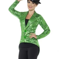 Smiffys Seasonal Costumes Sequin Tailcoat Jacket, Ladies
