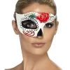 Smiffys Day Of The Dead Half Eye Mask Accessories 2 Smiffys Day Of The Dead Half Eye Mask Accessories