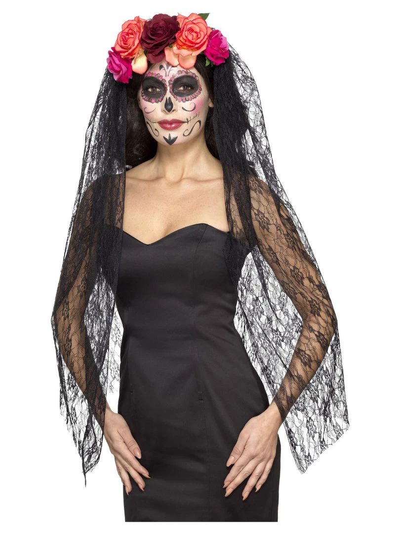 Smiffys Accessories Deluxe Day Of The Dead Headband 3 Smiffys Accessories Deluxe Day Of The Dead Headband