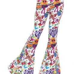 Smiffys Groovy Flared Trousers, Ladies