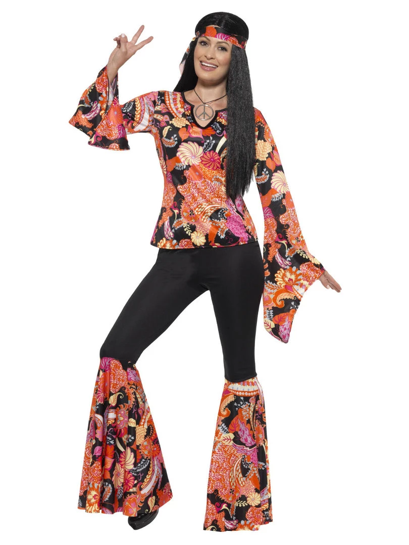 Smiffys Women's Willow The Hippie Costume Adult Costumes 3 Smiffys Women's Willow The Hippie Costume Adult Costumes