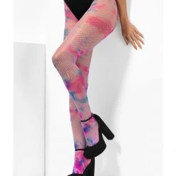 Smiffys Accessories Women's Unicorn Tie Dye Fishnet Tights