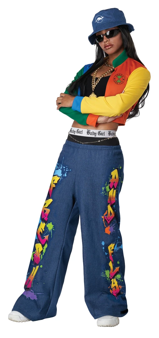 California Costume 90's Hip Hop Women Costume 3 California Costume 90's Hip Hop Women Costume