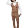 Smiffys Clyde Zombie Gangster Costume, Brown 2 Smiffys Clyde Zombie Gangster Costume, Brown